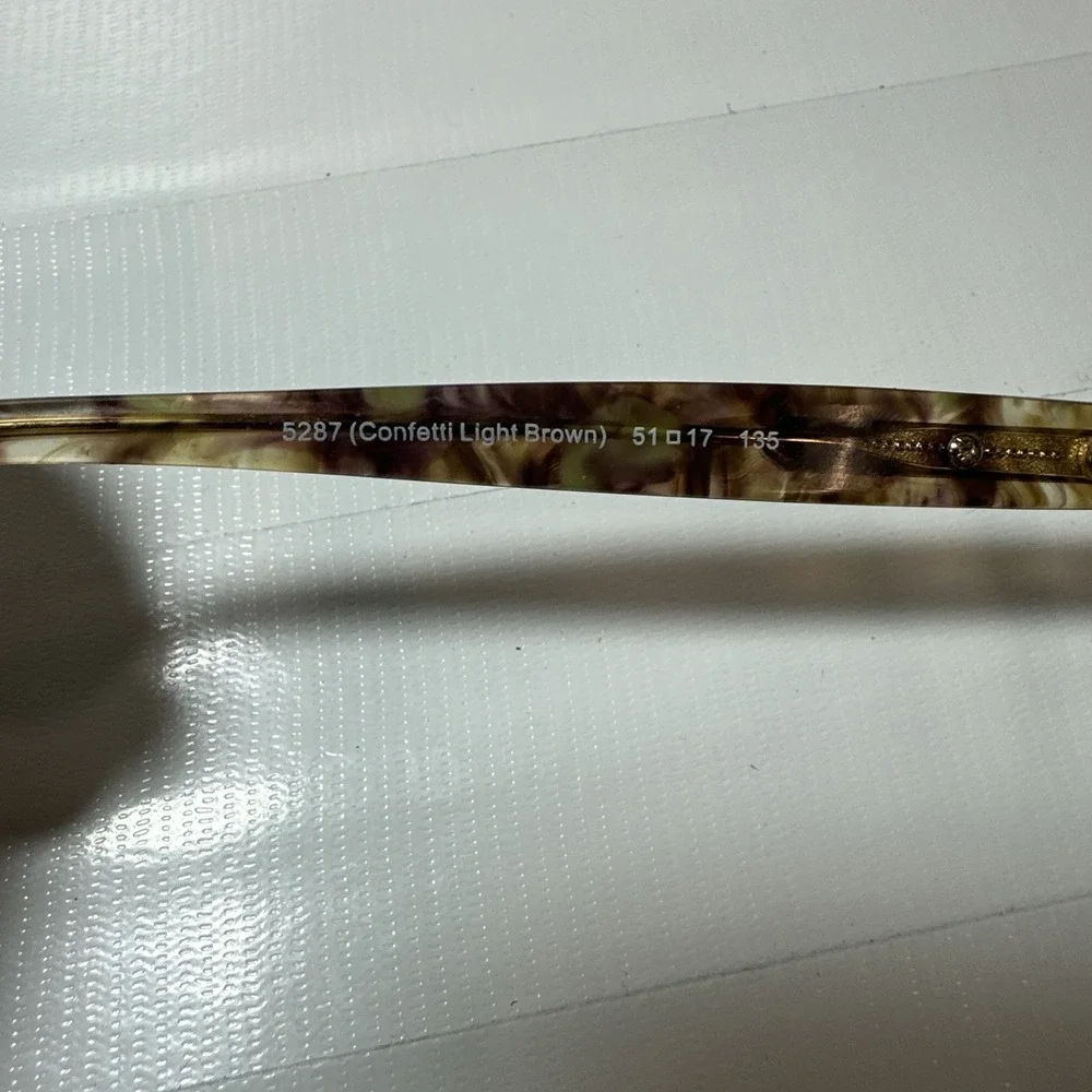 Coach Eyeglasses HC 6065 5287 Confetti Light Brown Clear *FRAMES ONLY* 51-17-135